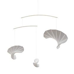Flensted Mobiles Wave 3 Mobile en Acier Blanc 60 x 60 cm