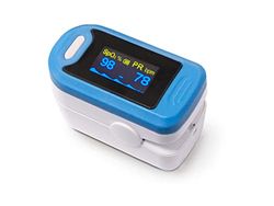 QUIRUMED Oxímetro de pulso para adultos, Pulsioxímetro portátil medidor de pulso y saturación de oxígeno (SpO2), Pantalla OLED, Lectura instantánea, Apagado automático, Bajo consumo