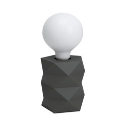 EGLO lampada da tavolo Swarby, illuminazione da tavolo a luce singola, luce da comodino in cemento in grigio, lampada con interruttore, presa E27