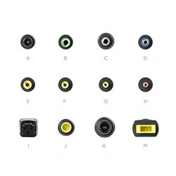 Draagbare 3-in-1 universele oplader, biedt een vermogen van 100 W. Uitgerust met 1 USB-poort en 12 soorten poorten die compatibel zijn met verschillende apparaten, biedt het snel en efficiënt opladen