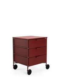 Kartell Cajonera con Ruedas, Tecnopolímero termoplástico Reciclado, Ciruela, H 63 cm