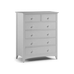 Julian Bowen Commode avec 4 tiroirs et 2 petits tiroirs Cameo, gris tourterelle