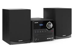 Sharp XL-B517D(BK) Microcadena Sound System Estereo con Radio Dab, Dab+, FM, Bluetooth, CD-MP3, reproducción USB, Altavoces de Madera y 45W Color Negro