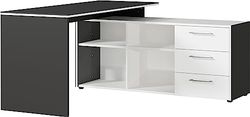 Froschkönig24 Bureau d'angle 4188-569 GW-Pasadena avec Buffet intégré 147 x 77 x 145 cm