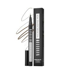 Lápiz de Cejas Nanobrow Microblading Pen - Rellena cejas, enmascara huecos, punta ultrafina (Warm Brown)