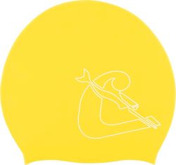 CRESSI Loira badmuts met lang haar, nieuwe hypoallergene siliconen badmuts, optimaal voor lang haar, geel/wit, L, volwassene