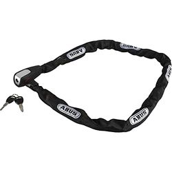 ABUS Anti-roubo de corrente Catena 6806K - Anti-roubo de bicicleta leve de aço endurecido com tubo têxtil moderno - nível de segurança 6 - 110 cm - preto