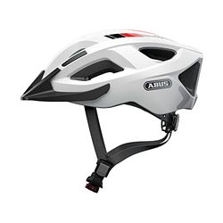 ABUS Capacete urbano Aduro 2.0 - capacete integral com luz - design desportivo para o tráfego urbano, para homens e mulheres - branco, tamanho L