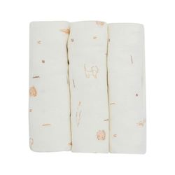 TROIS KILOS SEPT 3 luiers van chiffon, 70 x 70 cm