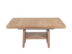 Vierhaus Table Basse Bois Naturel 110(150)/70/56-75cm