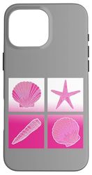 Pink Seashell Starfish Ocean Sea Beach Custodia per iPhone 16 Pro Max