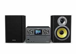 Philips M8905/10 mini zestaw stereo z Bluetooth i internetowym radiem DAB+/UKW (USB, Spotify Connect, CD, MP3-CD, 100 W, system głośników Bassreflex, cyfrowa kontrola dźwięku) – model 2020/2021