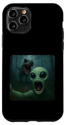 Alien Selfie T-Rex Dinosaur Chase Funny Humor Case for iPhone 11 Pro