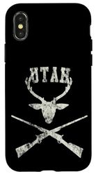 Carcasa para iPhone X/XS Vintage Utah Deer Hunter Elk Hunter