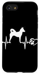 Custodia per iPhone SE (2020) / 7 / 8 Canaan Dog Heartbeat Paw Love Funny Puppy Lover