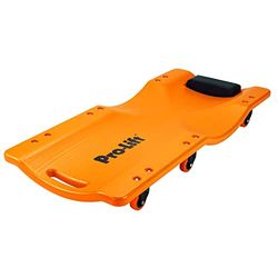 Pro-LifT Creeper meccanico in plastica da 91 cm, corpo ergonomico in HDPE stampato a soffiaggio con poggiatesta imbottito, capacità 136 kg, arancione