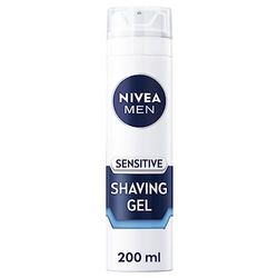 NIVEA MEN Sensitive Shaving Gel Pack of 6 (6 x 200ml) Sensitive Skin Shaving Gel, Shave Gel for Men, Shaving Gel for Irritated and Dry Skin with Chamomile