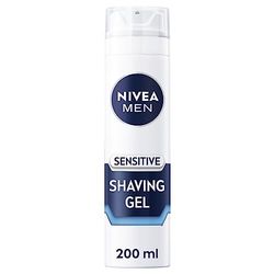 NIVEA Men Sensitive Shaving Gel Pack of 6 (6 x 200ml) for Sensitive Skin, for Men, for Irritated and Dry Skin with Chamomile