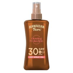 Hawaiian Tropic Protective Dry Spray Oil - Aceite Bronceador en Spray con Fragancia Coco & Aceite de Argán, Protección Alta - SPF 30 - Formato: 200 ml, El embalaje puede variar