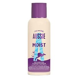 Aussie Miracle Moist Detangling Conditioner 100ml. Moisture-Quenching Formula to Revive and Restore Brittle & Dry Hair. Infused with Australian Macadamia Nut Oil. Vegan and Cruelty-Free