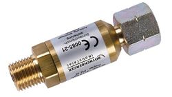 ROTHENBERGER Industrial Regulator bezpieczeństwa zabezpieczenie pękniętego węża 50 mbar, przyłącze 2 x G 1/4" L, 1,5 kg/h