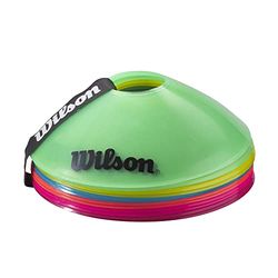 Wilson Marker Cones, Training Equipment Unisex-Adult, Multicolore, 12 PK