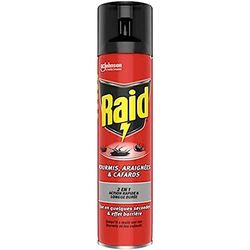 Raid Aérosol Fourmis/Araignees/Cafards 2En1 400 Ml