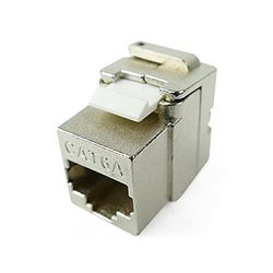 BeMatik - Keystone RJ45 vrouwelijk naar TB110 Cat.6A STP met montage zonder gereedschap