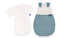 Träumeland s0102752 Saco de dormir Juego liebmich gota azul océano 3 piezas 50/56, multicolor