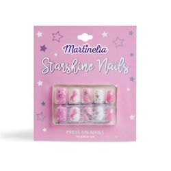 Martinelia Faux Ongles Enfants - Lot 10 de Faux Ongles pour Enfants Spécial Petites Mains Motifs Licorne - Capsule Ongles à Presser Acrylique Réutilisables avec Colle Incorporée