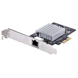 StarTech.com 1-poorts 10Gbps PCIe netwerkadapterkaart, voor pc/server, zes snelheden Ethernet met Jumbo Frame-ondersteuning, NIC/LAN-interface, 10GBASE-T/NBASE-T (ST10GSPEXNB2), zwart