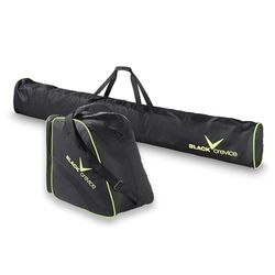 Black Crevice Sac pour Skis et Chaussures de Ski, 43 x 27 5 cm, Noir/Jaune