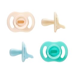 Tommee Tippee Tétine Ultra-légère Toujours en Place, 0-6 mois, lot de 4, conception monobloc en silicone