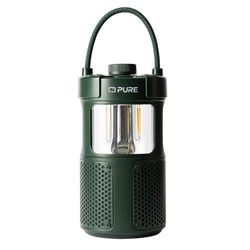 Pure Woodland Glow Altoparlante Esterno con Lampada a LED (Bluetooth 5.3, suono a 360°, IPX6, portatile, batteria da 14 ore - perfetto per giardino e campeggio) Verde