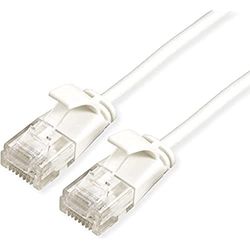 Roline 21.15.0980 RJ45 nätverkskabel, patchkabel CAT 6a U/UTP 0,50 m vit