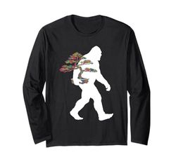Bigfoot Carrying Bonsai Plant Long Sleeve T-Shirt