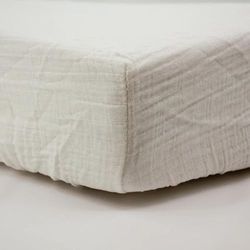 Babycalin - Drap housse 70x140 cm Écru - Drap housse coton Doux, respirant et résistant en double Gaze de Coton - Drap 70x140 Tendance Déco pour lit bébé - Drap housse bébé avec bonnets de 17 cm