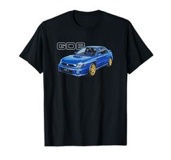 JDM Rally Coche Azul GDB Camiseta