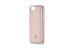 Moleskine Aluminium Hard Case for iPhone 6/6s/7/8 - Aluminium Hard Case for Smartphone with XS Volant Journal for Notes - Colour Pink Gold