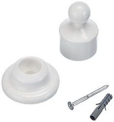 Kleine Wolke 395100000 Rideau pour Tige Plastique Blanc25 mm