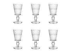 H&h uppsättning 6 glas romantik glas klar cl 24