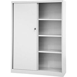Bisley LIGHT Armario con Puertas correderas, Color del Cuerpo: Gris Claro, Extra breit