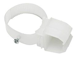Gardinia 2 x White Plastic U-Rail Holder Variable Bracket for Mounting U-Rails to Curtain Pole Support