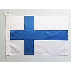 AZ FLAG Bandiera Navale Finlandia 45x30cm - Bandiera Maritima Finlandese 30 x 45 cm speciale Nautismo, Padiglione Nautico