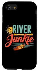 Custodia per iPhone SE (2020) / 7 / 8 Amanti dell'estate River Junkie Kayak Canoa Nuoto Sci