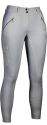 HKM Lia High Waist culera Full Silicona Pantalones de Montar para niñas Blanco 146/152