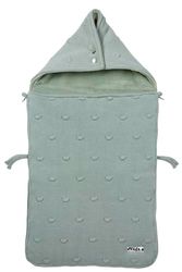 Meyco 2740053 fotsäck bilsäte sammet fodrade knutar Stone Green