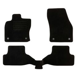 DBS 1766734 3 Piece Tailored Car Floor Mat Non-Slip Black 900 g/m² Velour Coating Star 1766734