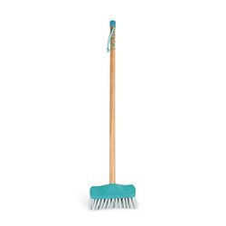 Janod - From 3 years old - Happy Garden - Large Plastic and Wooden Broom - Imitation Toy - J03189
