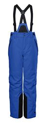 Killtec Ksw 79 Bys-Pnts Pantaloni Funzionali da Sci con Pettorina Rimovibile, paraneve e Protezione dei Bordi, Blu Fluo, 128 Bambino